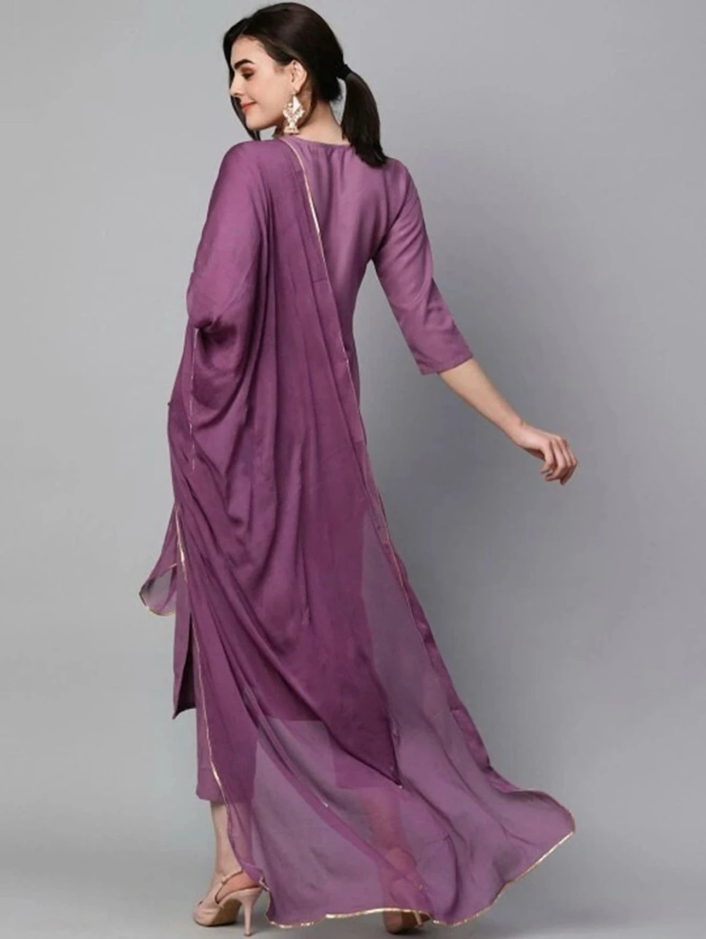 Fab Women Viscose Rayon Kurta Pant Dupatta Set