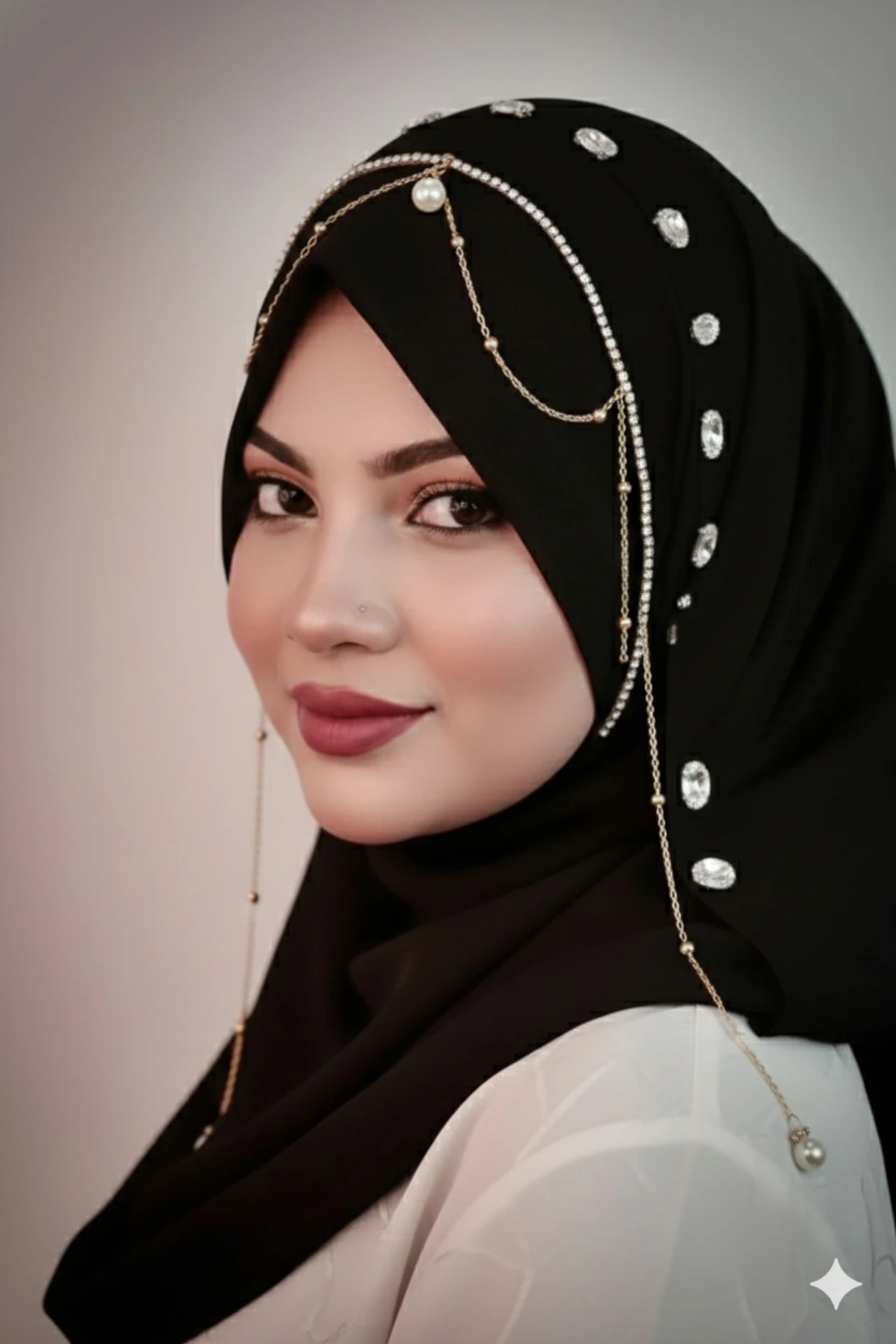 Solid Chiffon Women Black Fancy Scarf