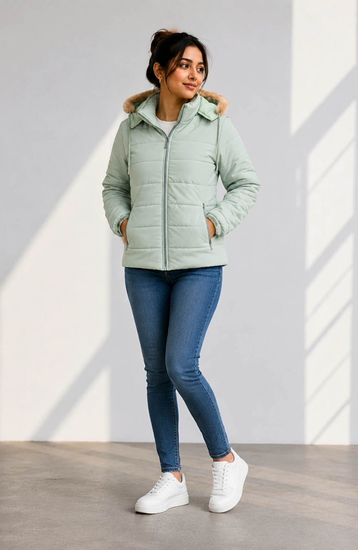 ORIGINALS Women Self Design Padded Jacket