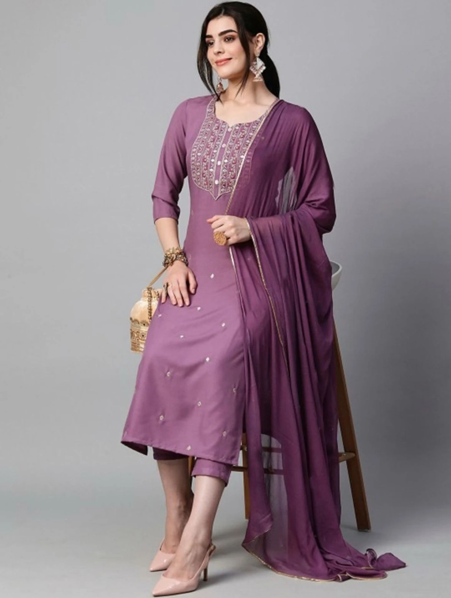Fab Women Kurta Pant Dupatta